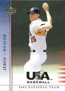 2003 Upper Deck USA Baseball National Team #USA 6 Jered Weaver Front