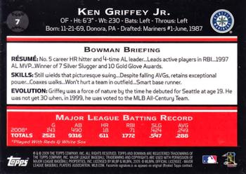 2009 Bowman #7 Ken Griffey Jr. Back