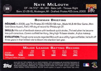 2009 Bowman #19 Nate McLouth Back