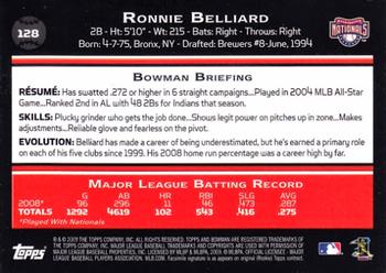 2009 Bowman #128 Ronnie Belliard Back