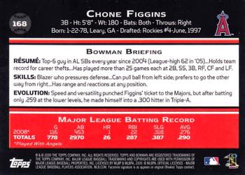 2009 Bowman #168 Chone Figgins Back