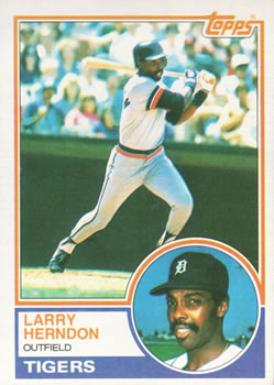 1983 Topps #13 Larry Herndon Front