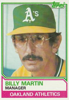 1983 Topps #156 Billy Martin Front
