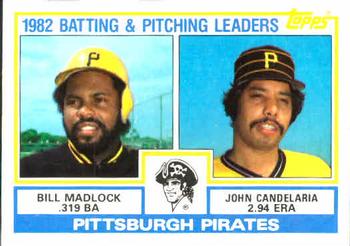 1983 Topps #291 Pirates Leaders / Checklist (Bill Madlock / John Candelaria) Front