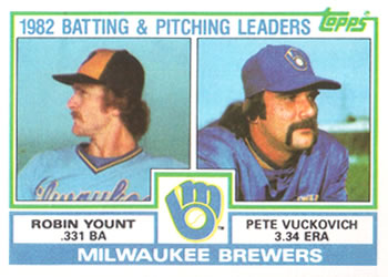 1983 Topps #321 Brewers Leaders / Checklist (Robin Yount / Pete Vuckovich) Front
