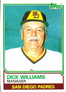 1983 Topps #366 Dick Williams Front