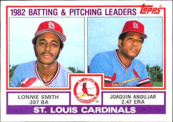 1983 Topps #561 Cardinals Leaders / Checklist (Lonnie Smith / Joaquin Andujar) Front