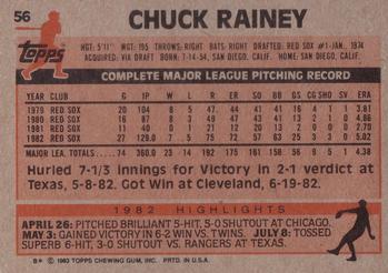 1983 Topps #56 Chuck Rainey Back