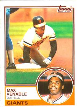 1983 Topps #634 Max Venable Front