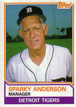 1983 Topps #666 Sparky Anderson Front