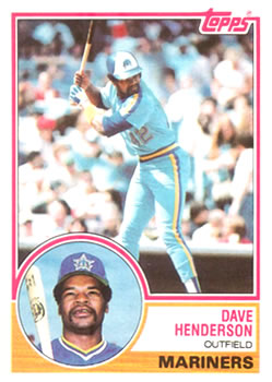 1983 Topps #732 Dave Henderson Front