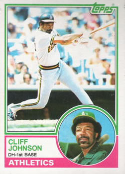 1983 Topps #762 Cliff Johnson Front