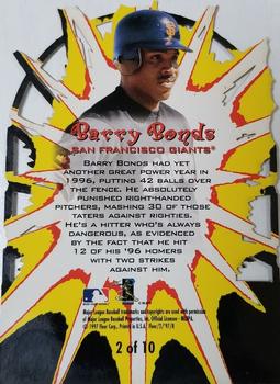 1997 Fleer - Bleacher Blasters #2 Barry Bonds Back