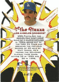 1997 Fleer - Bleacher Blasters #6 Mike Piazza Back