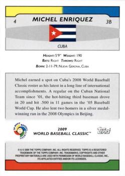 2009 Topps World Baseball Classic Box Set #4 Michel Enriquez Back