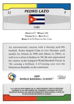 2009 Topps World Baseball Classic Box Set #52 Pedro Lazo Back