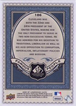 2009 SP Legendary Cuts #186 Grover Cleveland Back