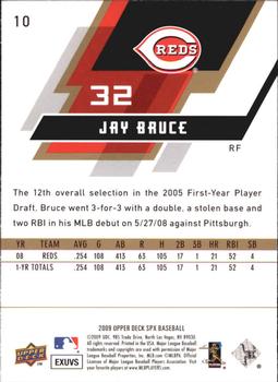 2009 SPx #10 Jay Bruce Back