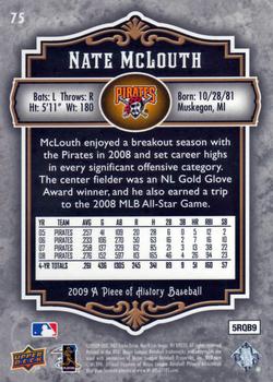 2009 Upper Deck A Piece of History #75 Nate McLouth Back