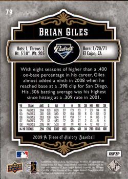 2009 Upper Deck A Piece of History #79 Brian Giles Back