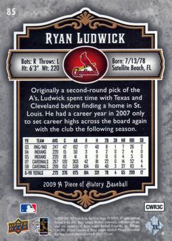 2009 Upper Deck A Piece of History #85 Ryan Ludwick Back