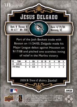 2009 Upper Deck A Piece of History #113 Jesus Delgado Back