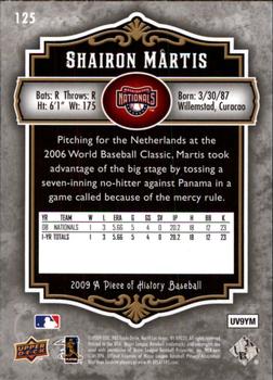 2009 Upper Deck A Piece of History #125 Shairon Martis Back