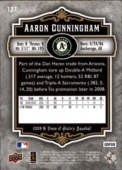 2009 Upper Deck A Piece of History #137 Aaron Cunningham Back