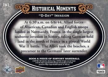 2009 Upper Deck A Piece of History #161 D-Day Invasion Back