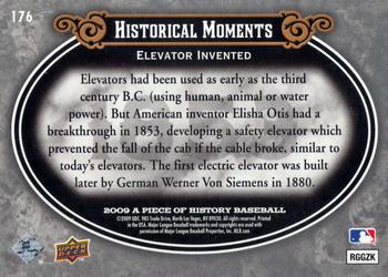 2009 Upper Deck A Piece of History #176 Elevator Invented Back