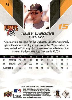 2009 Upper Deck Spectrum #76 Andy LaRoche Back