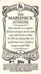 2014 Topps Gypsy Queen - Mini #16 Jake Marisnick Back