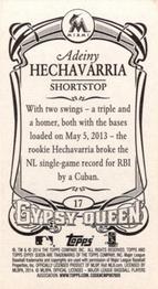 2014 Topps Gypsy Queen - Mini #17 Adeiny Hechavarria Back