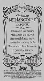 2014 Topps Gypsy Queen - Mini #32 Christian Bethancourt Back