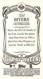 2014 Topps Gypsy Queen - Mini #49 Wil Myers Back