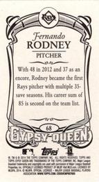 2014 Topps Gypsy Queen - Mini #68 Fernando Rodney Back