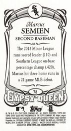 2014 Topps Gypsy Queen - Mini #78 Marcus Semien Back