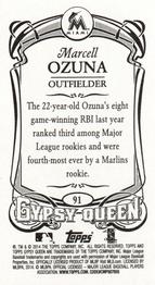 2014 Topps Gypsy Queen - Mini #91 Marcell Ozuna Back