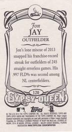 2014 Topps Gypsy Queen - Mini #120 Jon Jay Back