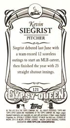 2014 Topps Gypsy Queen - Mini #121 Kevin Siegrist Back