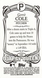 2014 Topps Gypsy Queen - Mini #142 Gerrit Cole Back