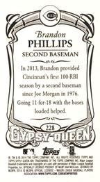 2014 Topps Gypsy Queen - Mini #228 Brandon Phillips Back