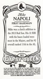 2014 Topps Gypsy Queen - Mini #303 Mike Napoli Back