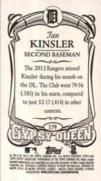 2014 Topps Gypsy Queen - Mini #179 Ian Kinsler Back