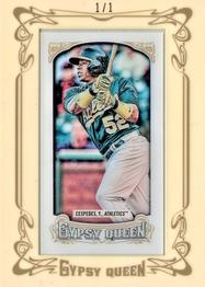 2014 Topps Gypsy Queen - Framed Mini Clear #56 Yoenis Cespedes Front