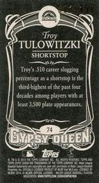 2014 Topps Gypsy Queen - Mini Black #74 Troy Tulowitzki Back