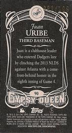 2014 Topps Gypsy Queen - Mini Black #90 Juan Uribe Back