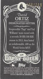 2014 Topps Gypsy Queen - Mini Black #329 David Ortiz Back