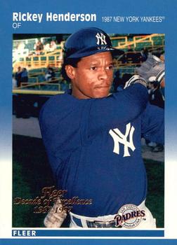 1997 Fleer - Decade of Excellence #5 Rickey Henderson Front