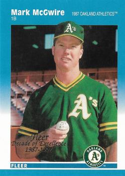 1997 Fleer - Decade of Excellence #7 Mark McGwire Front